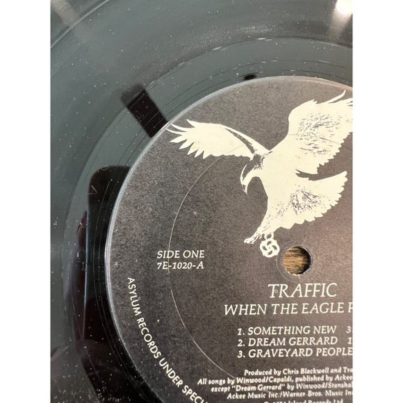 Traffic "When The Eagle Flies" Vinyl Record LP 1974 Asylum Records 7E-1020-B - Picture 4 of 8